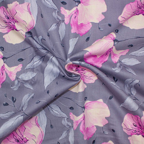Фото - Комплект постільної білизни MirSon Satin print Elit Aster 143х210х2 см (2200005393864)